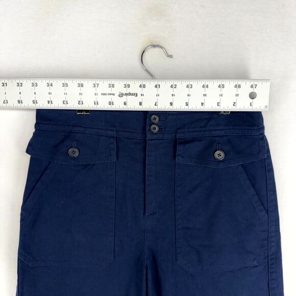 J. Crew Navy‎ Distressed Flare Bottom Pants Womens Size 10P - Picture 10 of 10